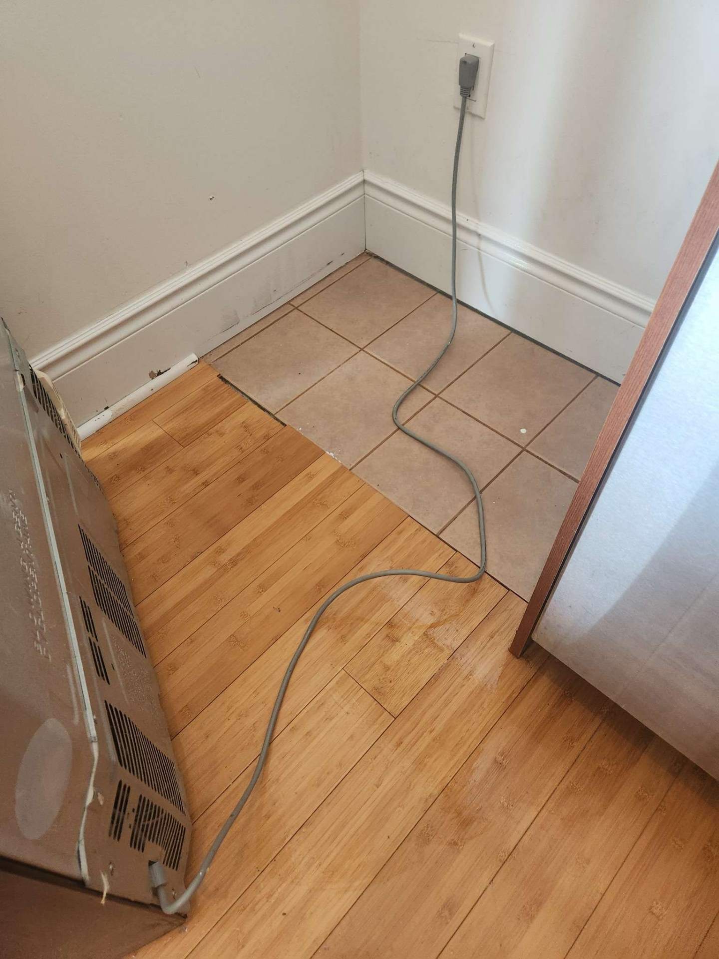 Behind the appliances — after