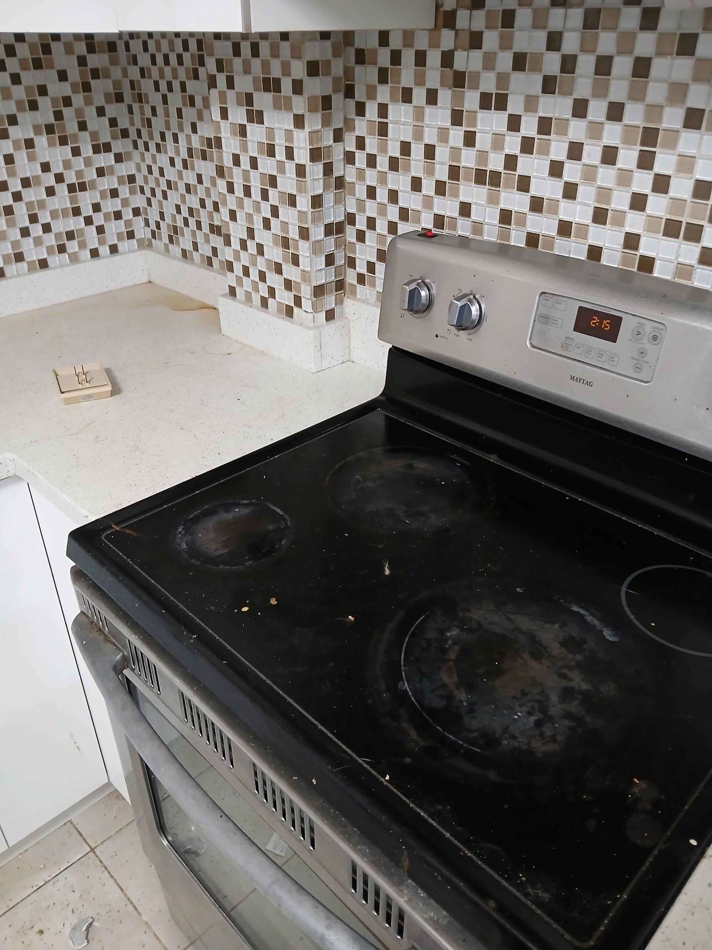 Oven & backsplash — before